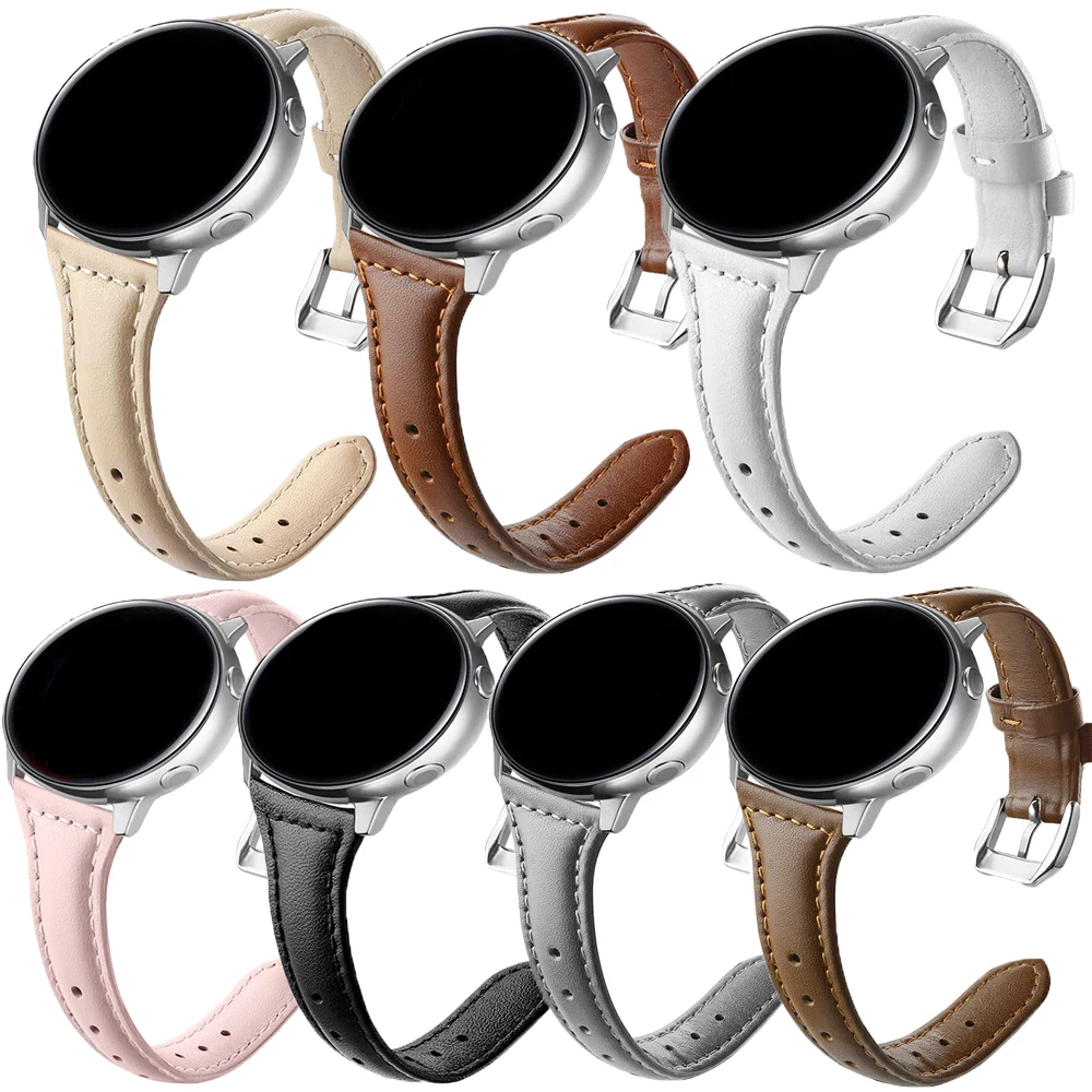 Samsung Smartwatch Accessories - Correa de cuero delgada para Samsung
