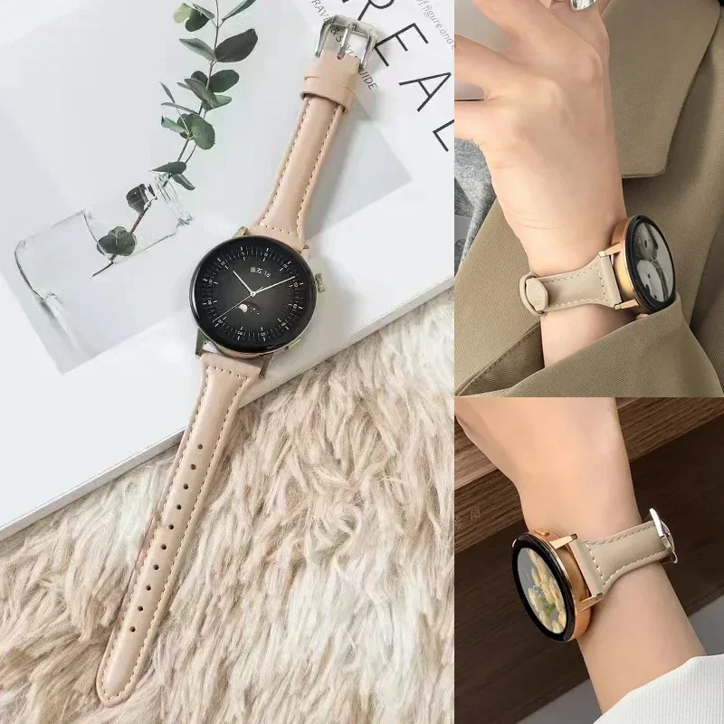 Correa de cuero delgada para S - Samsung Smartwatch Accessories reseña y precio