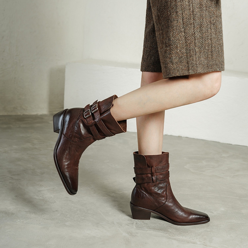 NUEVAS Botas de Otoño para Muj - Leather Classic Strap reseña y precio