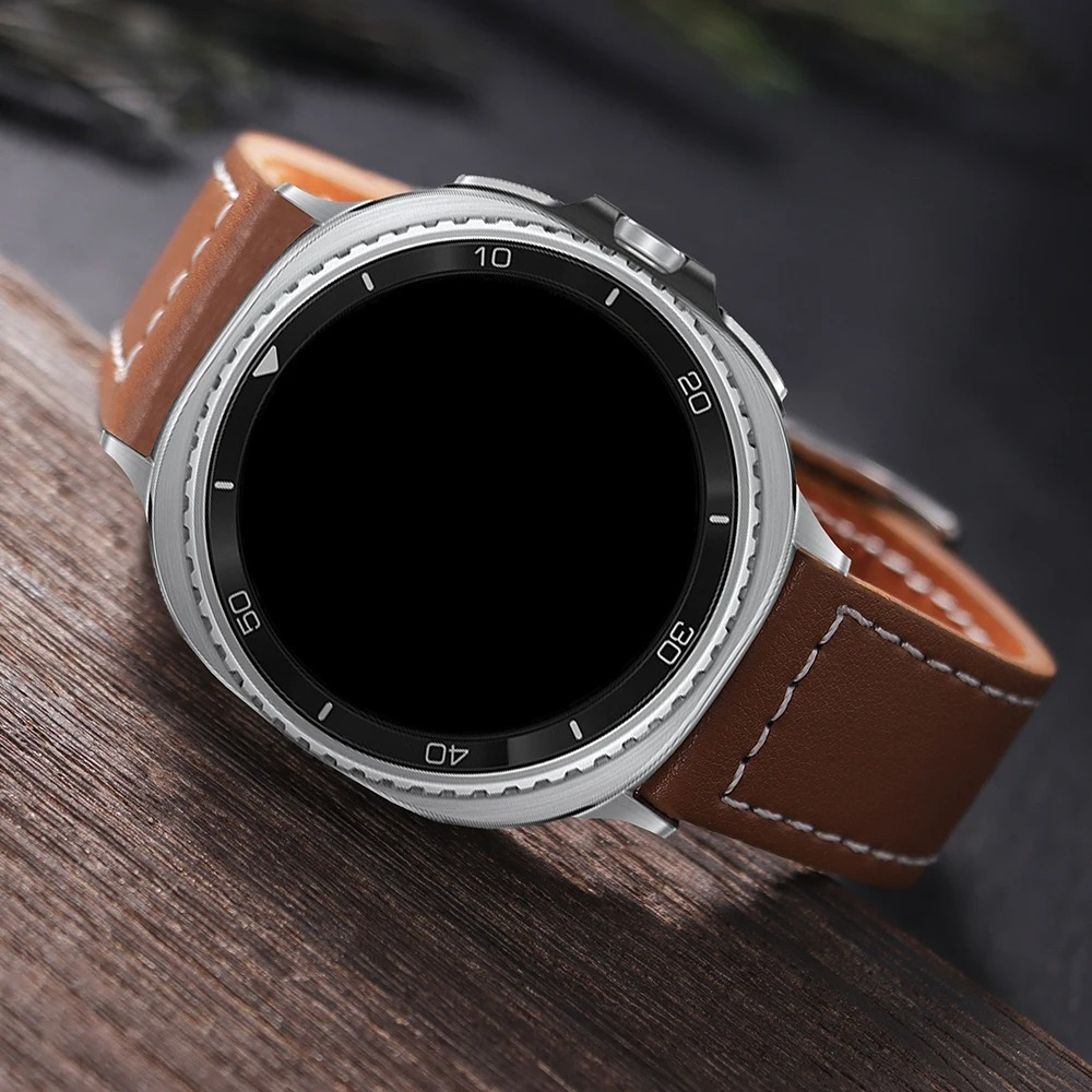 Correa de cuero suave sin huec - Samsung Smartwatch Accessories reseña y precio