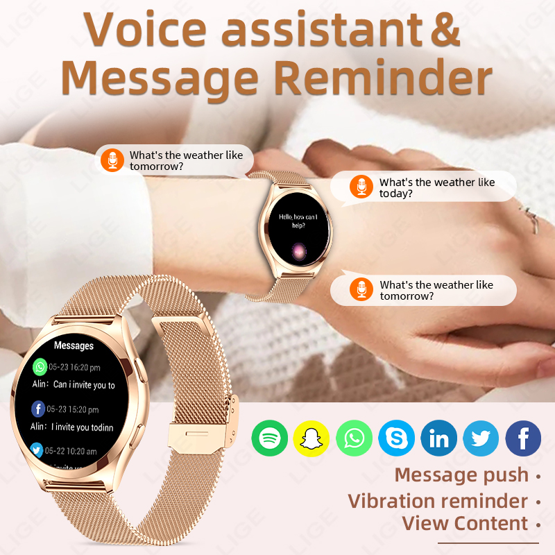 Reloj inteligente LIGE de lujo - Smartwatch Custom reseña y precio